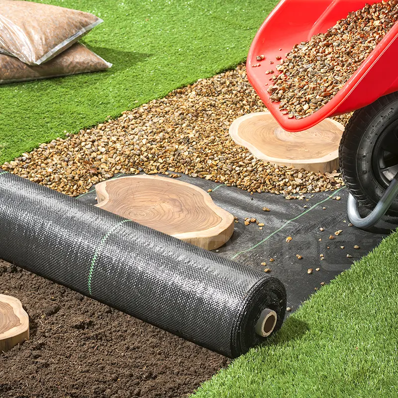 thumbnail interactive-video image 1 of VEVOR 3 Ft. X 50 Ft. Premium Weed Barrier Fabric Heavy-Duty, Weed Barrier Landscape Fabric 1 of 11